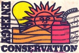 an energy conservation postage stamp